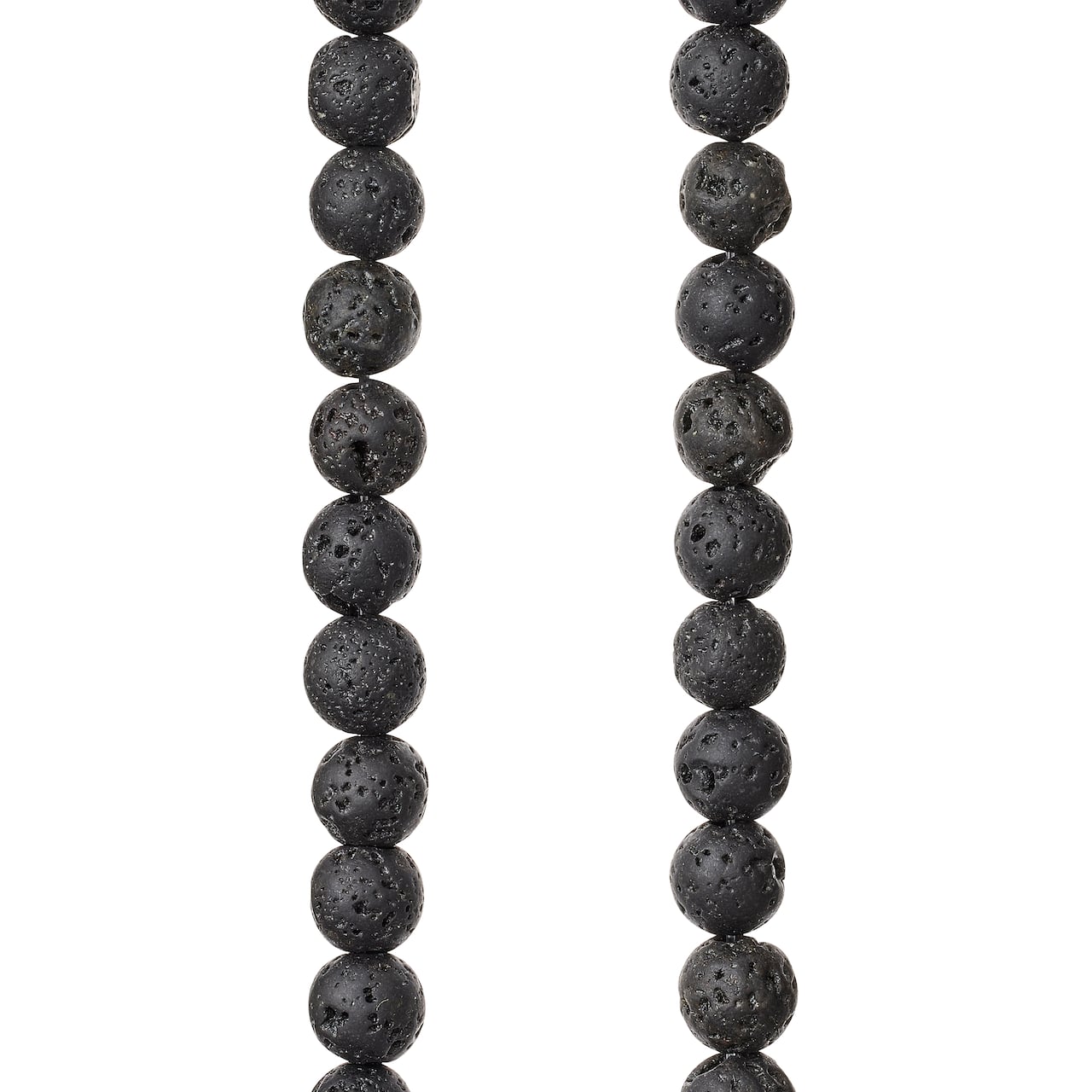 Black Lava Round Beads by Bead Landing&#x2122;, 6mm